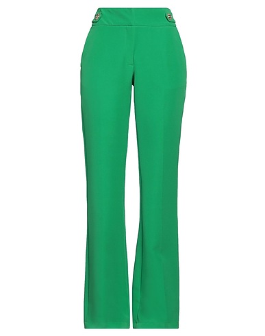 GAëLLE Paris Casual trouser Green 83% Polyester, 17% Elastane