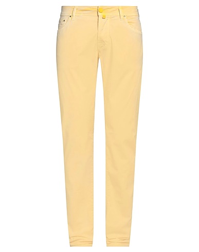 JACOB COHЁN Casual trouser Yellow 98% Cotton, 2% Elastane