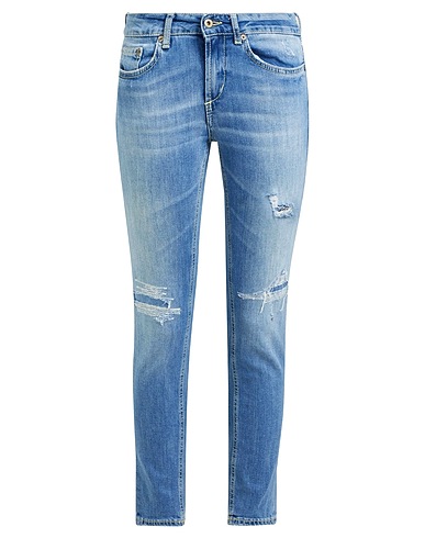 DONDUP Denim pants Blue 92% Cotton, 6% Elastomultiester, 2% Elastane
