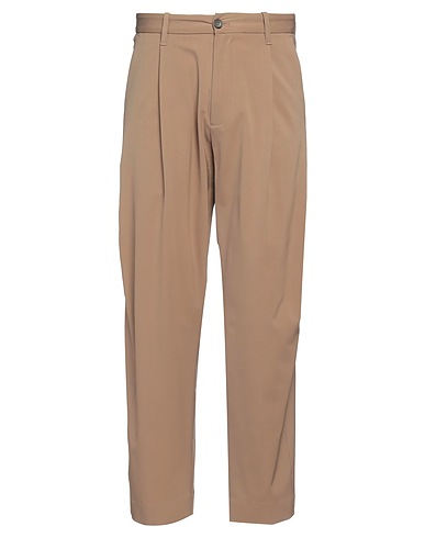 NINE IN THE MORNING Casual trouser Khaki 53% Polyester, 43% Wool, 4% Elastane