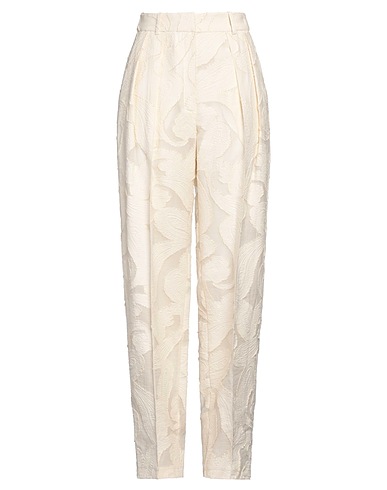 THE MANNEI Casual trouser Ivory 92% Cotton, 8% Polyester