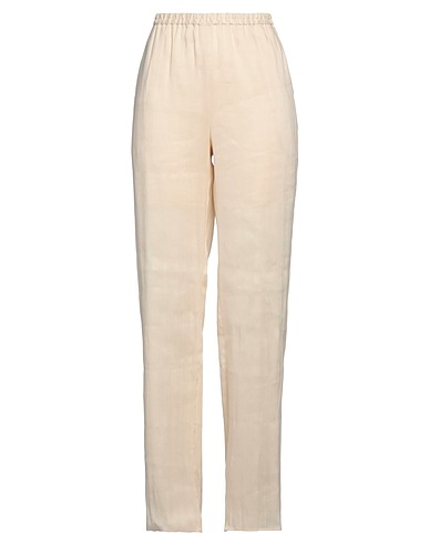 LOULOU STUDIO Casual trouser Beige 88% Linen, 12% Silk