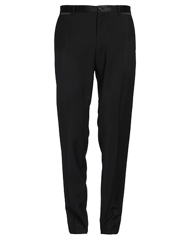 DOLCE&GABBANA Casual pants Black 90% Virgin Wool, 8% Silk, 2% Polyester