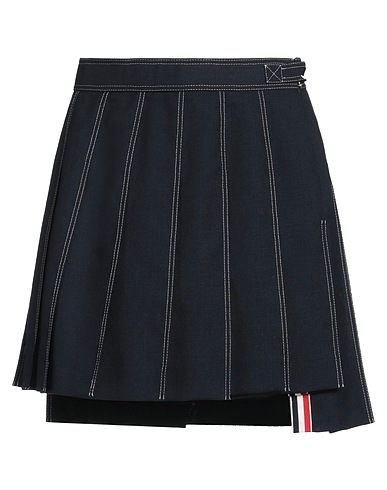 THOM BROWNE Mini skirt Navy blue 100% Wool