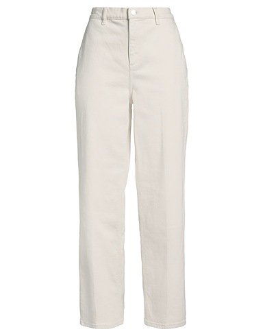 THEORY Denim trousers Off white 98% Cotton, 2% Polyurethane