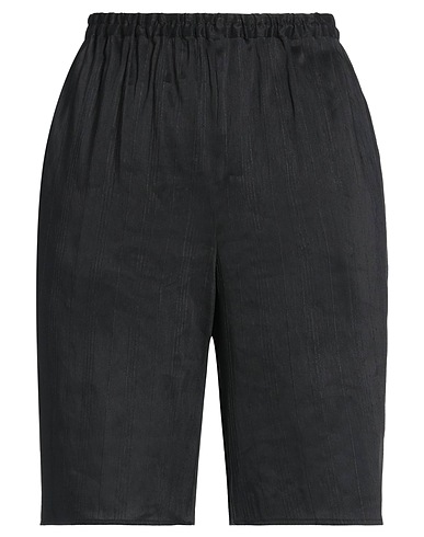 LOULOU STUDIO Shorts & Bermuda Nero 88% Lino, 12% Seta