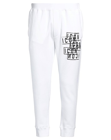 DSQUARED2 Casual trouser White 100% Cotton, Elastane