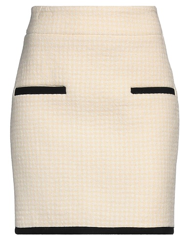 MVP WARDROBE Mini skirt Cream 45% Wool, 29% Polyester, 26% Cotton