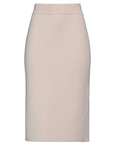 19.70 NINETEEN SEVENTY Midi skirt Light grey 50% Viscose, 30% Polyester, 20% Polyamide