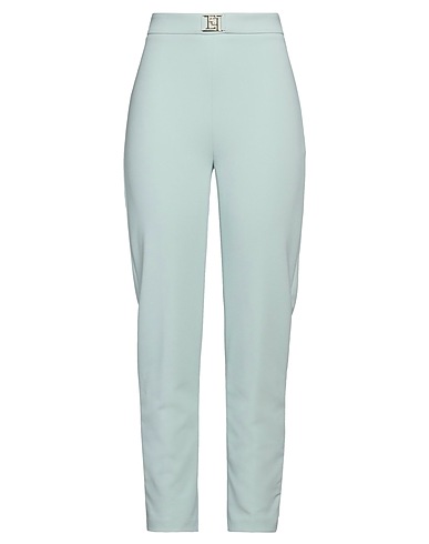 ELISABETTA FRANCHI Casual trouser Sky blue 96% Polyester, 4% Elastane