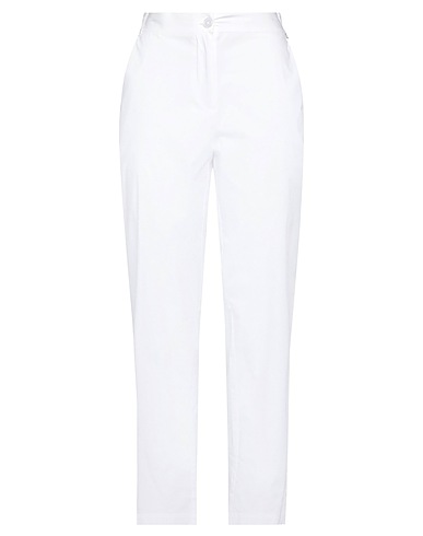 ACTITUDE by TWINSET Casual trouser White 97% Cotton, 3% Elastane