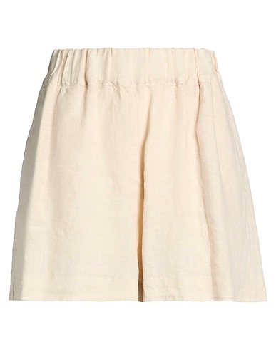 120% LINO Σορτς + Βερμουδες BEIGE 100% Λινό