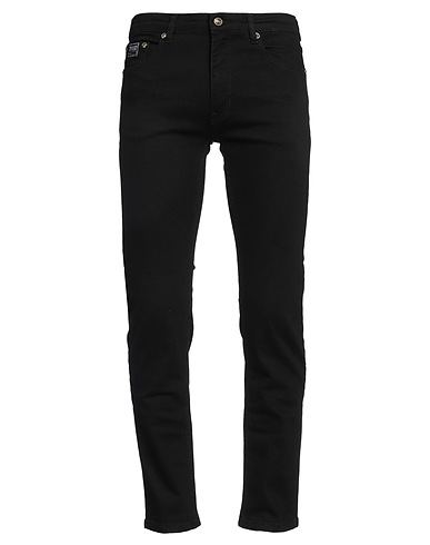 VERSACE JEANS COUTURE Denim trousers Black 98% Cotton, 2% Elastane
