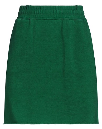 GOLDEN GOOSE Mini skirt Emerald green 100% Cotton