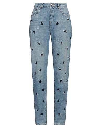 DENNY ROSE Denim trousers Blue 100% Cotton