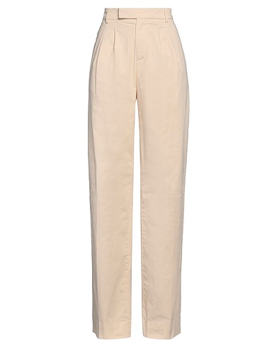 BRIGLIA 1949 Wide-leg pants BEIGE 97% Cotton, 3% Elastane