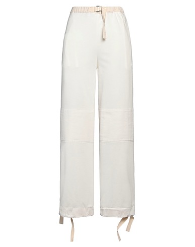 JIL SANDER+ Pantalone Bianco 100% Cotone
