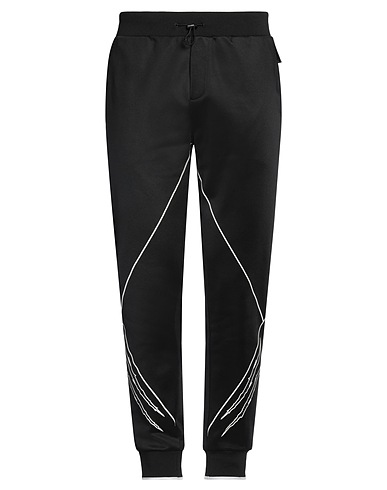PLEIN SPORT Casual pants Black 60% Polyester, 40% Cotton