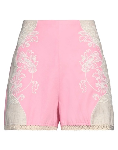 LANÇA PERFUME Shorts & Bermuda Pink 100% Cotton, Viscose, Polyester, Linen, Elastane