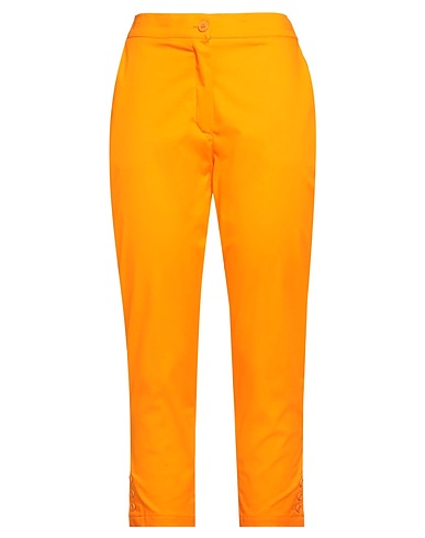 Z.O.E. ZONE OF EMBROIDERED Casual trouser Orange 97% Cotton, 3% Elastane