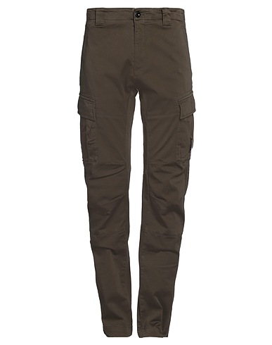 C.P. COMPANY Casual pants Dark green 98% Cotton, 2% Elastane