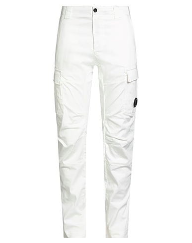 C.P. COMPANY Casual pants White 98% Cotton, 2% Elastane
