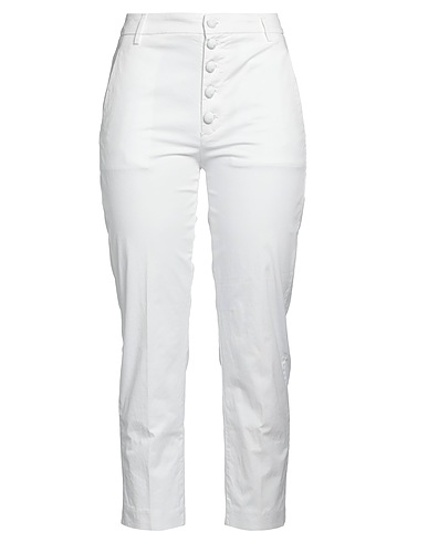 DONDUP Pantalone Bianco 96% Cotone, 4% Elastan