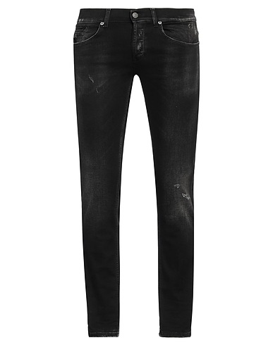 DONDUP Denim trousers Black 98% Cotton, 2% Elastane