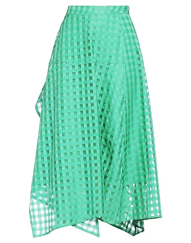 HIGH Gonna midi Verde 80% Cotone, 20% Seta