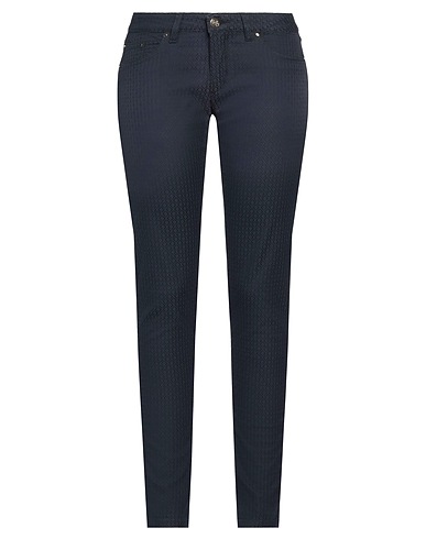 CAMOUFLAGE AR AND J. Casual trouser Blue 60% Cotton, 38% Viscose, 2% Elastane