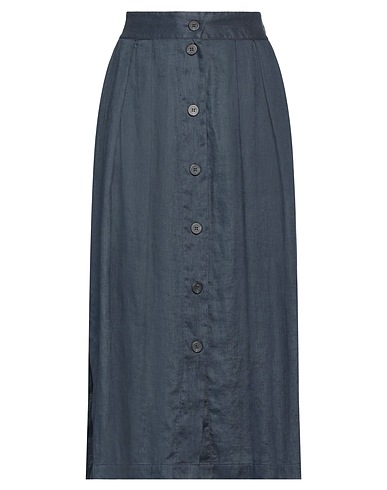 OTTOD'AME Midi skirt Slate blue 100% Linen