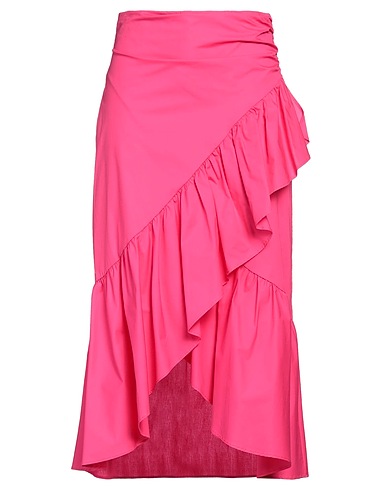 VICOLO Midi skirt Fuchsia 100% Cotton