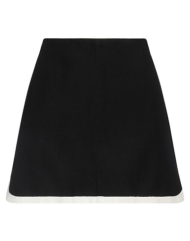 FORTE DEI MARMI COUTURE Mini skirt Black 100% Linen