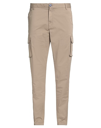 FRED MELLO Casual pants Khaki 98% Cotton, 2% Elastane