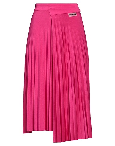 VETEMENTS Gonna midi Fucsia 93% Poliestere, 7% Elastan