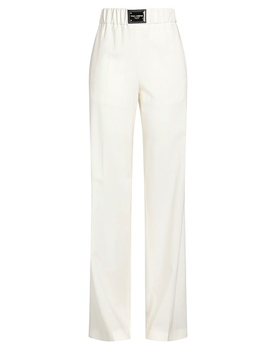 DOLCE&GABBANA Pantalone Avorio 55% Lana, 41% Poliestere, 4% Elastan