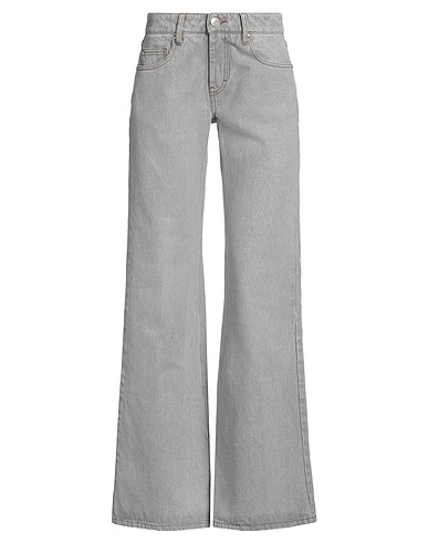 AMI ALEXANDRE MATTIUSSI Denim trousers Grey 100% Cotton
