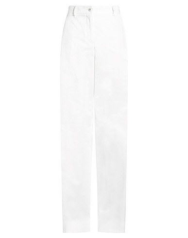 DOLCE&GABBANA Casual trouser White 97% Cotton, 3% Elastane