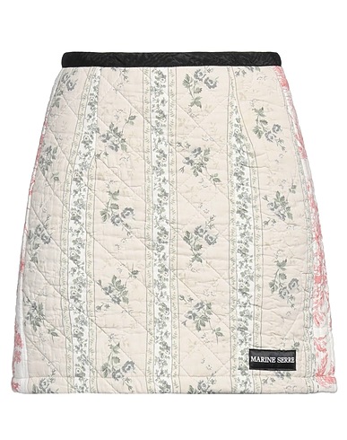 MARINE SERRE Mini skirt Ivory 100% Cotton, Recycled polyester, Polyester