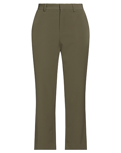 ICHI Pantalone Verde militare 90% Poliestere, 10% Elastan