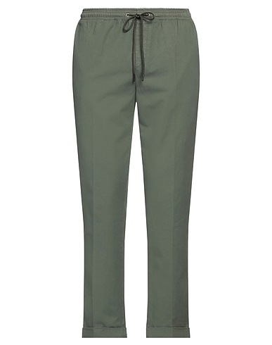 B SETTECENTO Casual trouser Military green 65% Cotton, 35% Linen