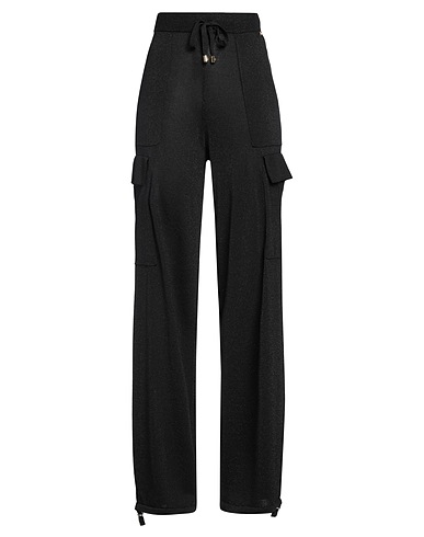 PINKO Casual trouser Black 52% Viscose, 28% Polyamide, 14% Polyester, 6% Metallic fiber