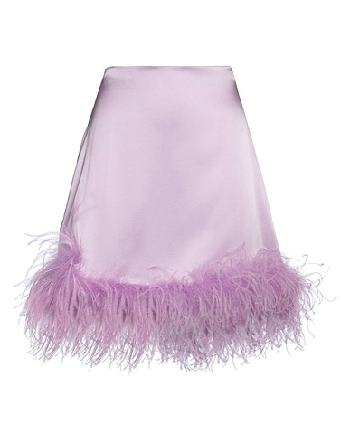 VERGUENZA Minifalda Malva 94% Seda, 6% Elastán, Plumas