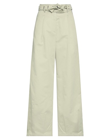 MALLONI Casual trouser Sage green 75% Cotton, 25% Linen