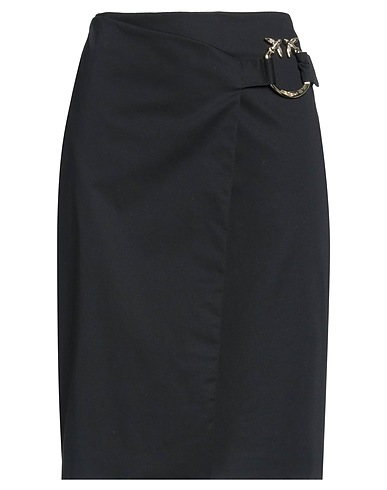 PINKO Midi skirt Black 97% Cotton, 3% Elastane