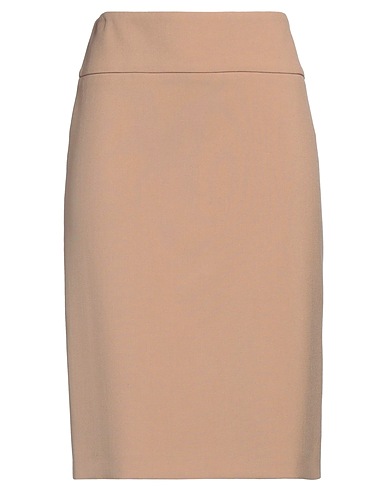 PESERICO Midi skirt Beige 64% Polyester, 27% Viscose, 6% Cotton, 3% Elastane