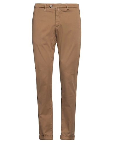 B SETTECENTO Casual trouser Camel 98% Cotton, 2% Elastane