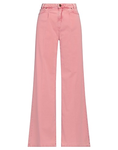 PINKO Denim trousers Pink 98% Cotton, 2% Elastane