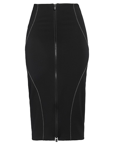 PINKO Midi skirt Black 65% Viscose, 30% Polyamide, 5% Elastane