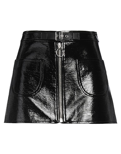 COURRÈGES Mini skirt Black 88% Cotton, 10% Polyurethane, 2% Elastane